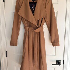 Ted Baker London Classic Camel Wool Cashmere Coat size 2 (US 6/UK10)